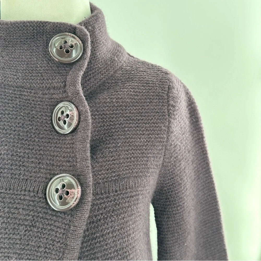 Fenn Wright Manson cardigan sweater M 70% lambswool 20% angora purple lagenlook